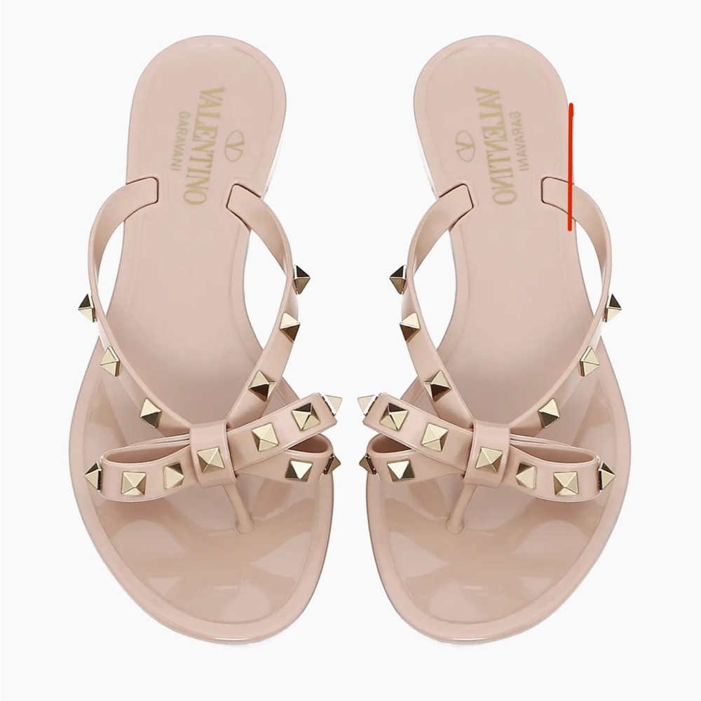Valentino Rockstud Rubber Sandals | Sz 11 | 100% Authentic - Picture 2 of 10